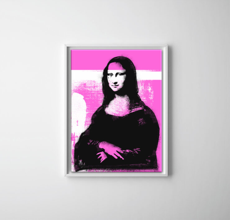 Mona Lisa in den Farben Schwarz mit sehr viel Pink